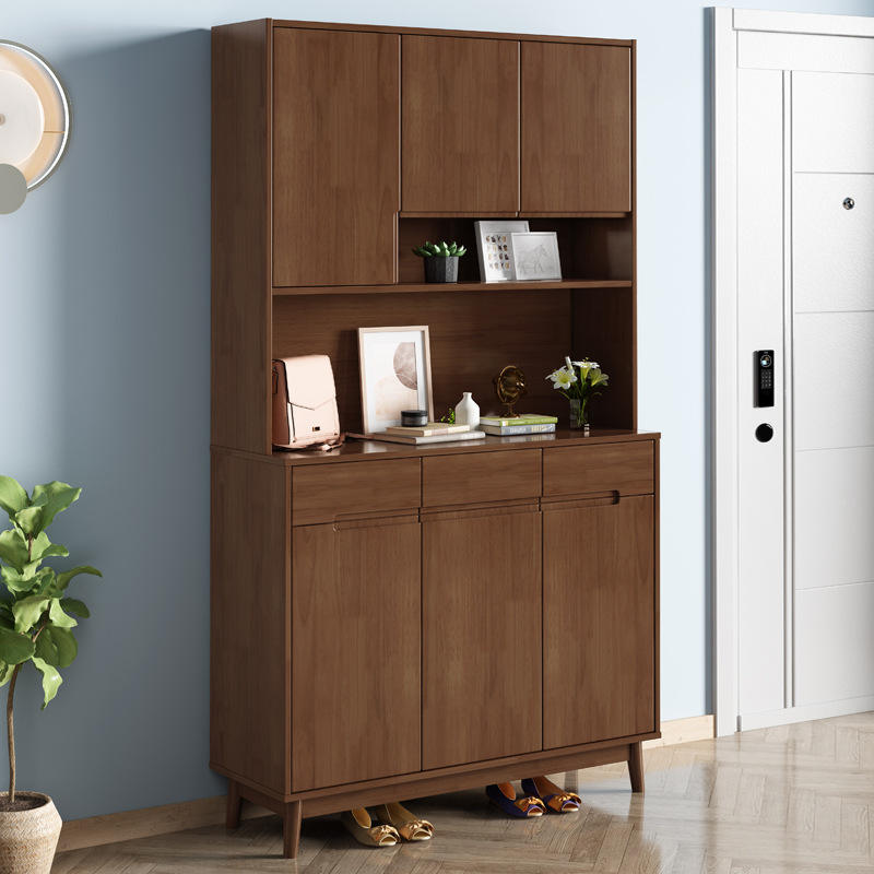 Color de la nuez 2912 (Gabinete del zapato de la tres-puerta)