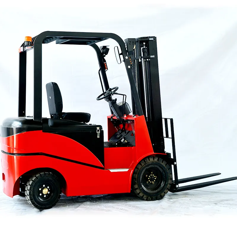 Sertifikat CE produksi pabrik 1.5 ton 2 ton baterai asam timbal Mini pintar Forklift listrik dengan 2 tahap tiang forklift
