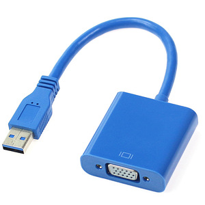 Adaptador USB 3,0 a VGA, convertidor de vídeo multipantalla para gráficos, concentrador USB para ordenador portátil/Monitor de ordenador de escritorio/proyector