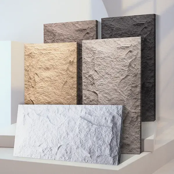 Pannello in pietra PU leggero pannello in finta pietra poliuretanica pannello in pietra 3D pannello a parete