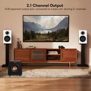 AIYIMA S600 Altavoz de Estantería con Bluetooth Audio Activo PARA EL Hogar 50WX2 Salida HiFi Subwoofer Madera Blanca ARC/USB/RCA Entradas 24bit 48Khz - Product Image 5