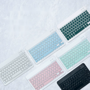 Teclado de diente azul inalámbrico recargable universal para tableta, compatible con Windows, IOS, Android-Delgado y compacto - Product Image 2