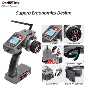 Radio link Factory RC6GS V3 6-Kanal-RC-Sender und Gyro-Empfänger R7FG 2,4-GHz-Oberflächenfunkcontroller für RC-Cars-Spielzeug - Product Image 6