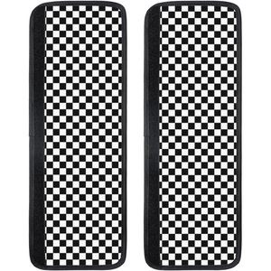 Buewutiry Adjustable Fridge Handle Covers Set Black &amp; White Checkerboard Chessboard Design 2 Non-Slip Refrigerator Freezer <strong>Parts</strong>
