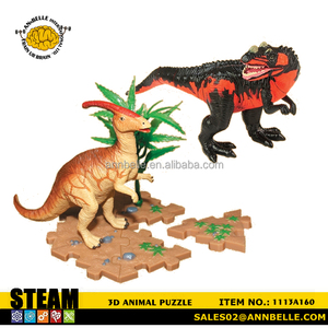3D Dinosaur Puzzle Intellective Dinosaur Toy Creative Assemble Toy Parasaurolophus Seismosaurus <strong>Ceratosaurus</strong> Styracosaurus - Product Image 5
