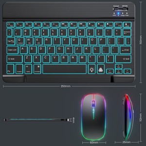 Hk-hht办公轻型t轻量级迷你静音通用充电BT背光无线键盘平板手机笔记本电脑