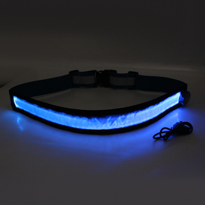 Hi Vis Supply Fluorescent Elastic Waterproof USB Chargeable <strong>LED</strong> <strong>Reflective</strong> Running Waist Belt for Cycling Outdoor Safety Warning - Product Image 2