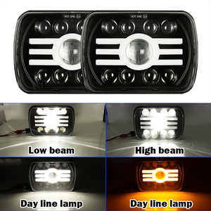 カーライトアクセサリー5x77x67インチ65WスクエアLEDヘッドライト電球12V24Vハイロービームランニング照明FocosLedフォグ - Product Image 3