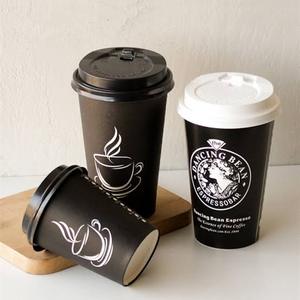 IMEE özel <span class=keywords><strong>8oz</strong></span> 10oz 12oz 16oz 22oz çift duvar sıcak kağıt çay bardağı tek baskılı kağıt kapaklı kupa