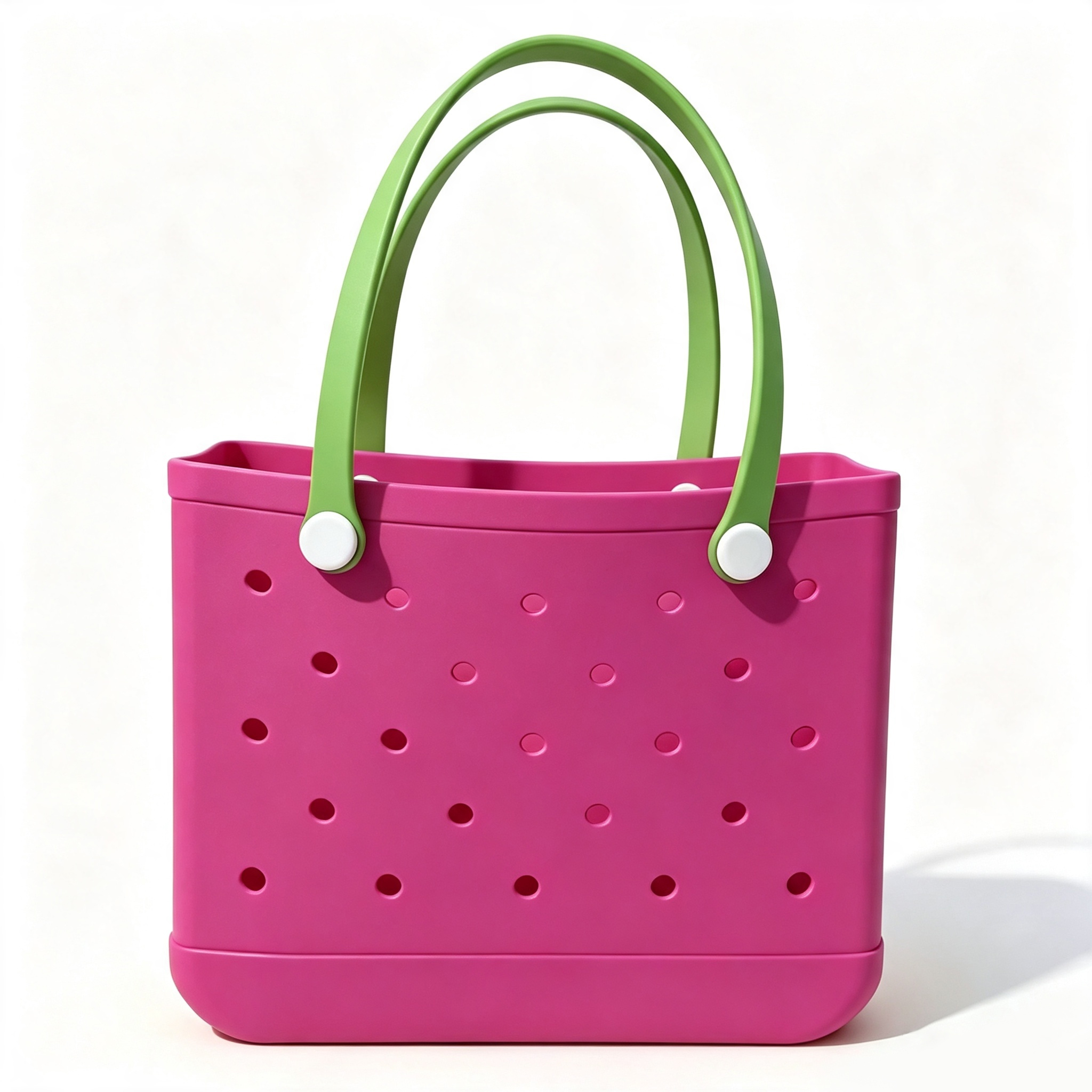 Rose-red and green shoulder strap