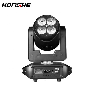 L-HONGHE Mini 100W <strong>LED</strong> Wash Moving Head Light Disco Party <strong>4</strong>*20W Stage Lighting Dj Stage Lights