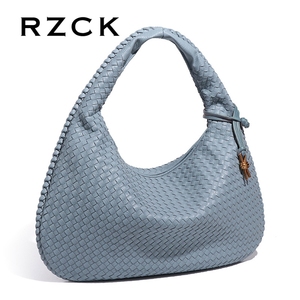 Rzck נשים fuchso שקית ארוג עור טבעוני אמא גדול הובו תיק כתפיים גדולת תיק יוקרה אוניברסיטה שקיות יד לילדה