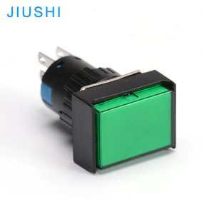 LA16J-22 16mm Push Button Rectangle <strong>Switch</strong> 6 Pins 2NO 2NC China