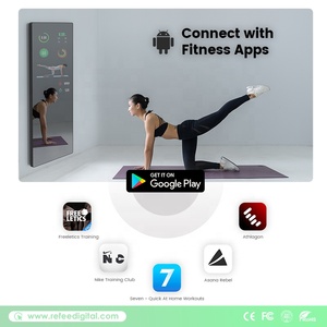 Espelho fitness para treino, espelho interativo com tela de <span class=keywords><strong>lcd</strong></span> para treino, exercícios e treinos, casa, escritório, academia