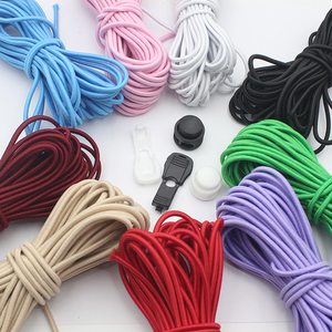 Factory Wholesale 1.5Mm <strong>2</strong>.5Mm 3Mm 4Mm Strong Stretch Round Braided Round Elastic <strong>Cord</strong> - Product Image 1