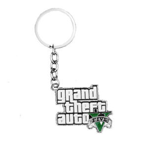 ที่กำหนดเองการออกแบบราคาถูกร้อนขายที่กำหนดเองโลหะ Gta 5เกมพวงกุญแจ - Product Image 2