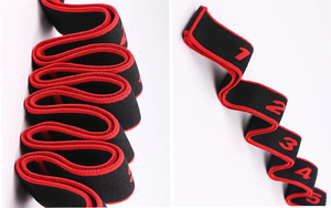 Venda quente ioga ginásio esporte puxar resistência banda estiramento cintas elásticas cintos com 11 loops