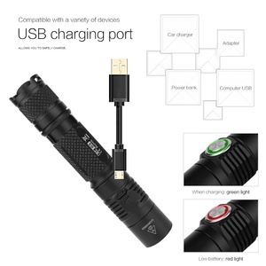 Boruit BC03超亮自卫闪光灯u盘充电迷你手电筒发光二极管战术手电筒IPX8防水手电筒