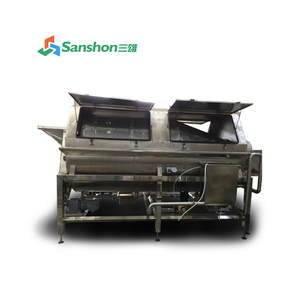Sanshon工业用途不锈钢304热水锅连续漂烫机用于海洋食品，蔬菜和水果 - Product Image 4