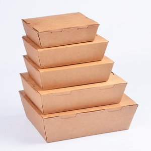 קידום חד פעמי קראפט נייר ארוחת תיבת מהיר takeaway מזון כיתה חבילה תיבת של כנפי עוף