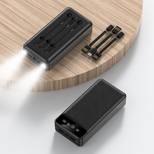 <span class=keywords><strong>YM</strong></span>-404M polimer pil hızlı şarj 5V 2.1A güç banka 4 teller ve LED meşale fonksiyonu ile 20000mah