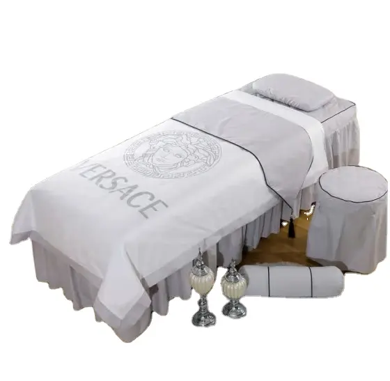 Luxe Super Zachte 100% Polyester Massage Sprei Spa Beddengoed Set Met Hoofdsteun Cover Ziekenhuis Schoonheid Sprei