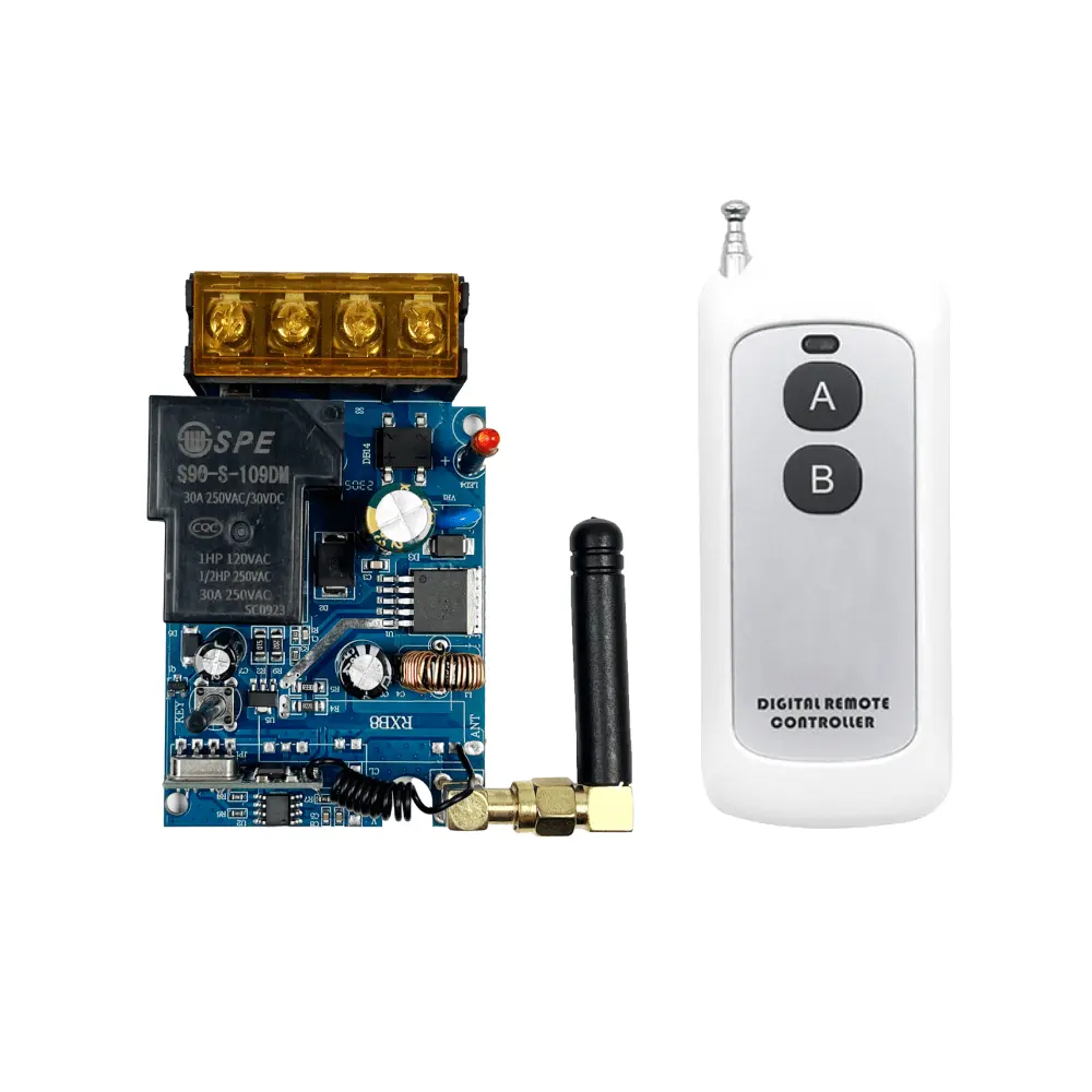 Mini interruptor remoto de 433Mhz, transmisor inalámbrico de amplio voltaje DC 3,6 V-24V