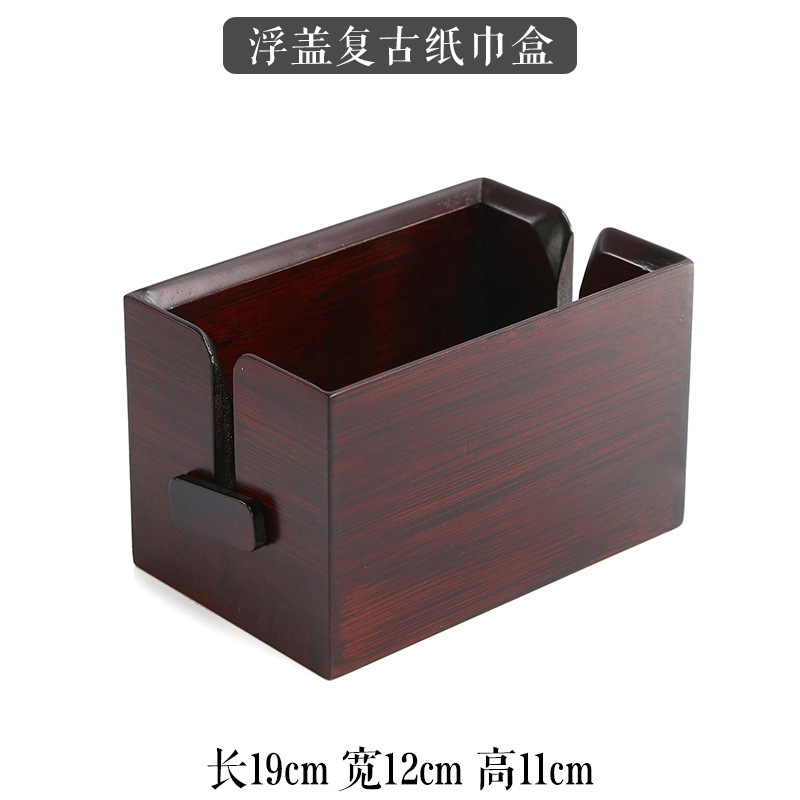 Retro-style tissue box with floating lid