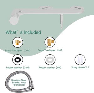 GALENPOO sıcak ve soğuk bide tuvalet eki olmayan elektrikli bide eki ile açı ayarlanabilir meme tatlı su püskürtücü Me - Product Image 5