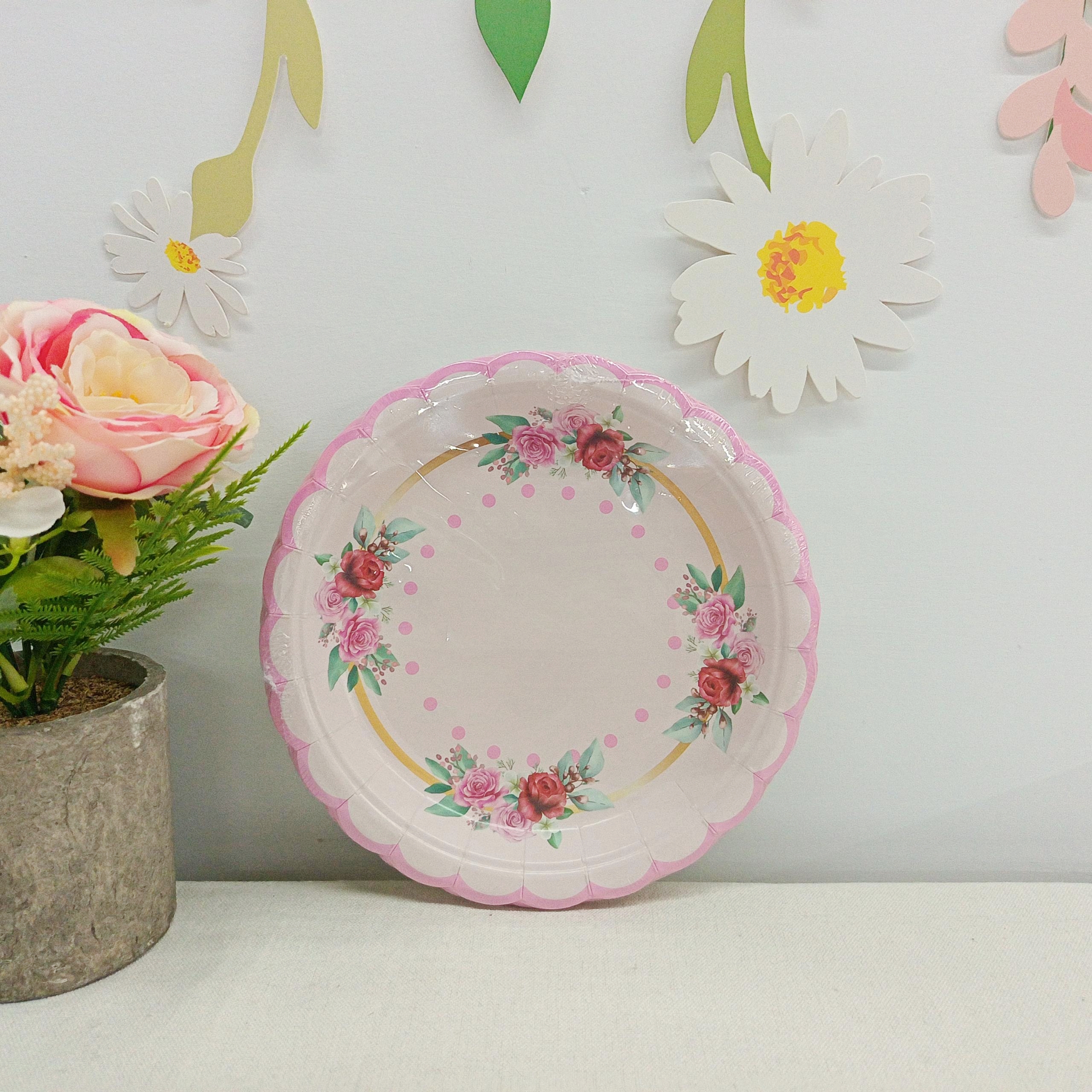 pink 7inch plate*8pcs