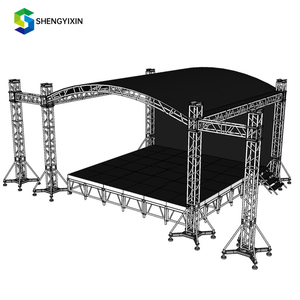 Atap lengkung bentuk melengkung desain kubah bahan paduan aluminium ukuran disesuaikan rangka panggung untuk pencahayaan dan garis pengeras suara <span class=keywords><strong>Array</strong></span> - Product Image 4