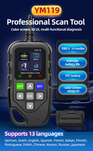 YM119 strumento di diagnostica automatica 1.8 pollici schermo a colori OBD2 porta Multi-funzione di tipo Auto strumento di diagnosi del veicolo Scanner - Product Image 3
