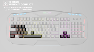 低価格コンピューターアクセサリーLedバックライトRGBLEDレインボーゲーミングコンボゲーマー4IN1セット - Product Image 6