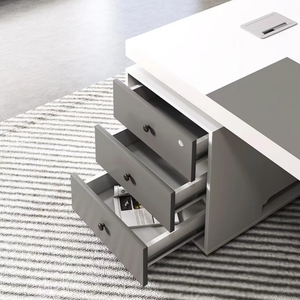 Modern Minimalist Style Can Be <strong>Customized</strong> Executive <strong>Computer</strong> Desk Wood Desk Writing Table Office Desk Office Table with Drawers - Product Image 3