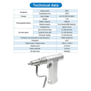 Ensemble d'instruments de forage orthopédique vétérinaire petite scie à os K fil canulé Mini perceuse multifonctionnelle perceuse et scie orthopédiques - Product Image 4