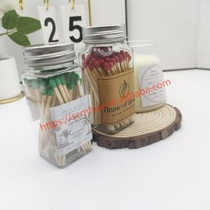 การจับคู่ความปลอดภัยในกล่องจับคู่ขวดแก้วพร้อมปลายสีจับคู่ในอุปกรณ์เสริมเทียน