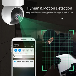 Tuya-cámara WiFi PTZ de 2MP para interior, sistema de alarma de seguridad para el hogar, con detección de movimiento, domo a Color, CCTV - Product Image 5