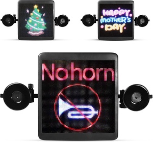 LINLI 32X32 Display a LED per auto Emoji classico controllato a voce per finestrino posteriore per auto Display digitale a LED per pubblicità auto - Product Image 3