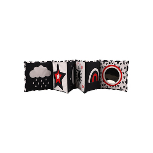 Çocuklar için Unisex yumuşak eğitici oyuncak 2-4 yıl çocuklar için siyah ve beyaz bez akordeon kitap öğrenme - Product Image 2