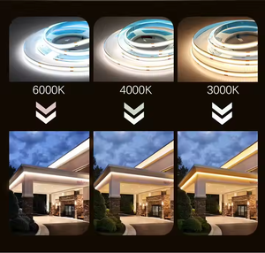แถบไฟ LED แบบยืดหยุ่น COB สีขาวอบอุ่นจอแสดงผลสูง CRI95รีโมทคอนโทรลการรับรอง CE Rhos ระดับการป้องกัน IP20 - Product Image 3