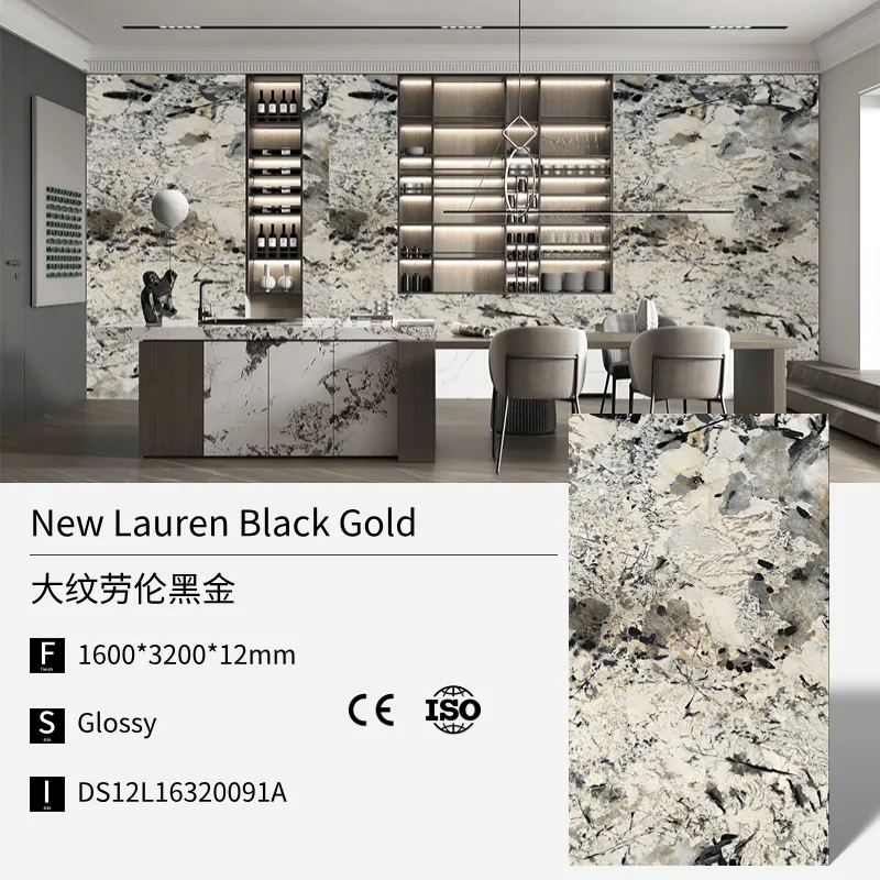 Top Quality Factory Price Sintered Stone Countertop Floor Porcelain Tiles Extra Large Marble Look 1600*3200 Satin Full Body