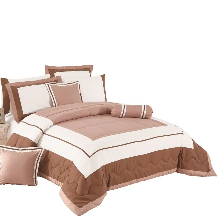 Kosmos factory sale in bulk bedding 100% microfiber fabric patchwork bed comforter set