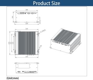 Ordenador industrial de última versión con 2xCOM, 8xUSB, 2xLAN, PC táctil industrial todo en uno sin ventilador - Product Image 6