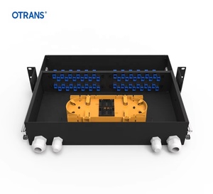 Suministro de fábrica Panel de conexión de fibra óptica 2U 24-96 puertos SC/LC Red 4G/3G Capacidad de 24 núcleos Tipo de montaje en rack de 19 pulgadas para uso FTTH - Product Image 2