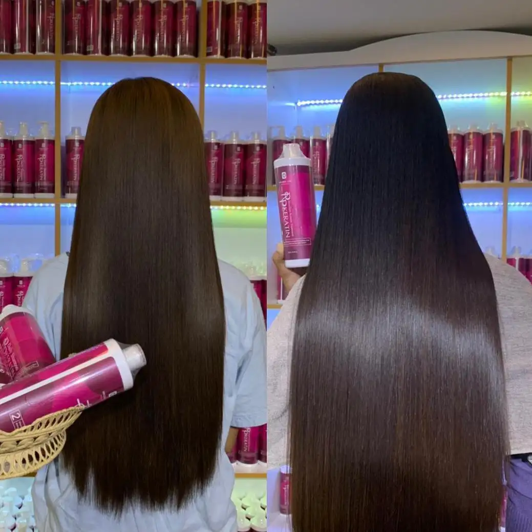 Flat sắt tốt nhất làm mịn cai nghiện Brazil Keratin tóc thẳng kem protein tinh khiết điều trị Brazil keratina