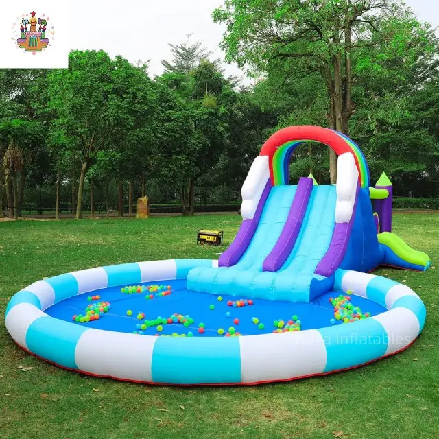 Toboggan de piscine en plein air, château méchant, jouet gonflable de divertissement pour enfants, toboggan gonflable