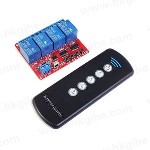 Vendita calda 12V ricevitore a infrarossi a 4 canali IR scheda relè di ritardo modulo di guida + telecomando a 5 tasti interblocco automatico - Product Image 1