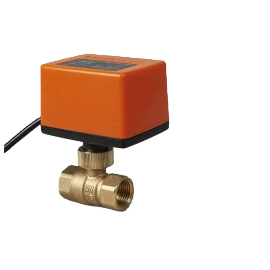 Winvall ISO 9001 Certification 2 way/ 3 way DN15 water flow motorized brass control ball valve for water treatment