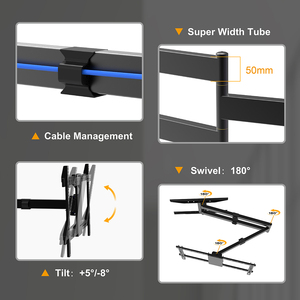 CHARMOUNT Max <strong>Custom</strong> <strong>TV</strong> Wall Bracket VESA 600*400mm Full Motion Extending Arm <strong>TV</strong> <strong>Mount</strong> &amp; Cart