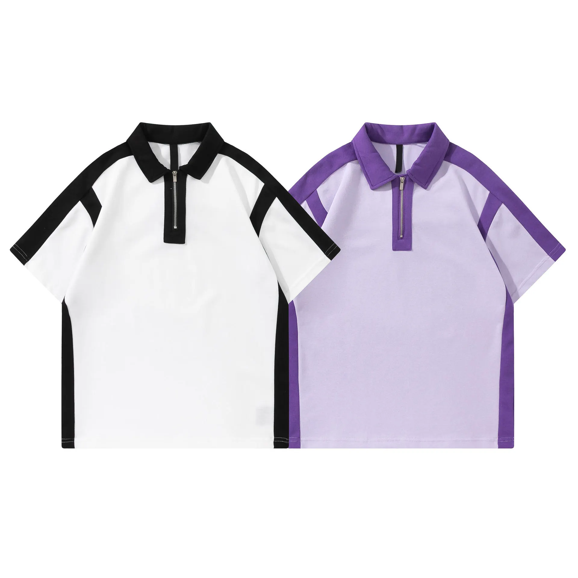 Logotipo personalizado Bordado Camisas Polo Originais Roxo Camisa Gola Polo Masculino Original